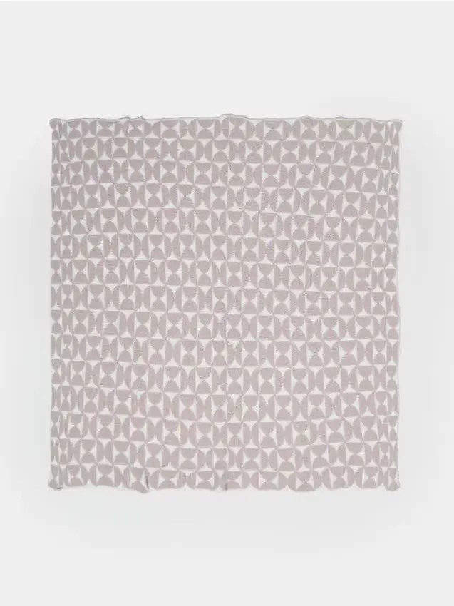 Coperta con motivo decorativo - beige