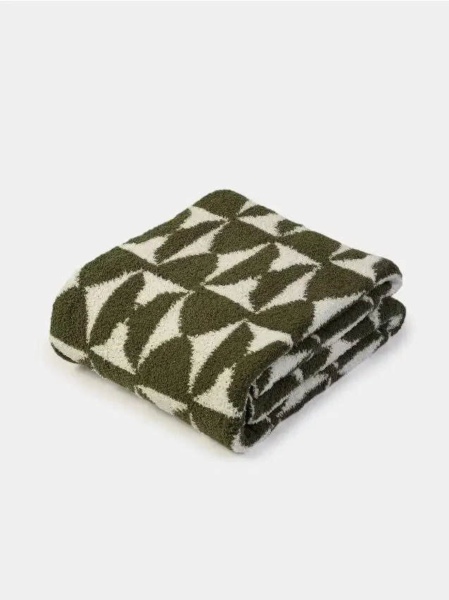 Coperta con motivo - verde