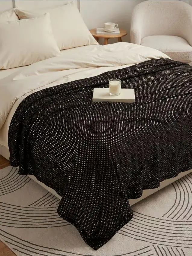 Coperta con stampa metallizzata - nero