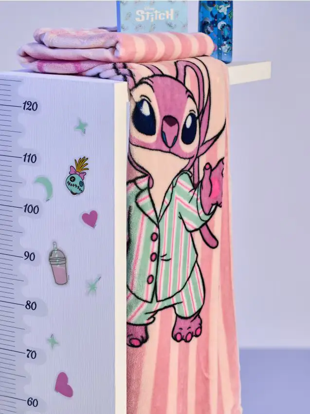 Coperta Lilo & Stitch - rosa pastello