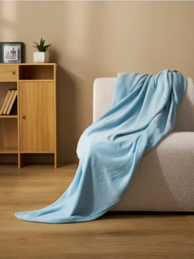 Coperta liscia - azzurro