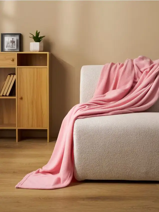 Coperta liscia - rosa pastello