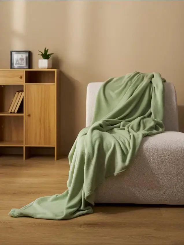 Coperta liscia - verde chiaro