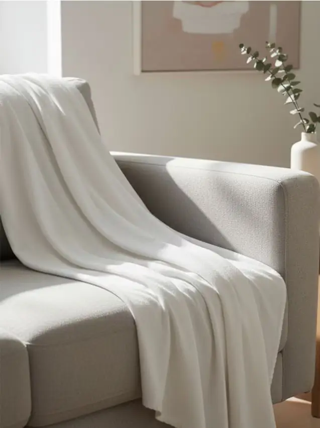 Coperta tinta unita - bianco