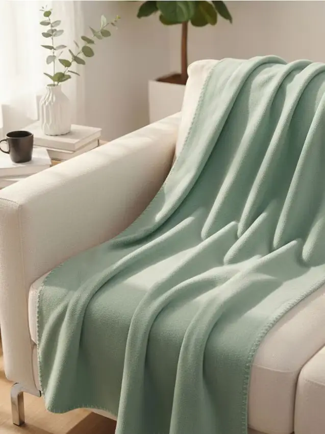 Coperta tinta unita - verde petrolio