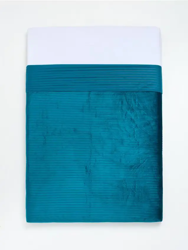 Copriletto trapuntato - verde petrolio