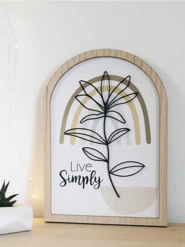 Cornice con grafica - beige