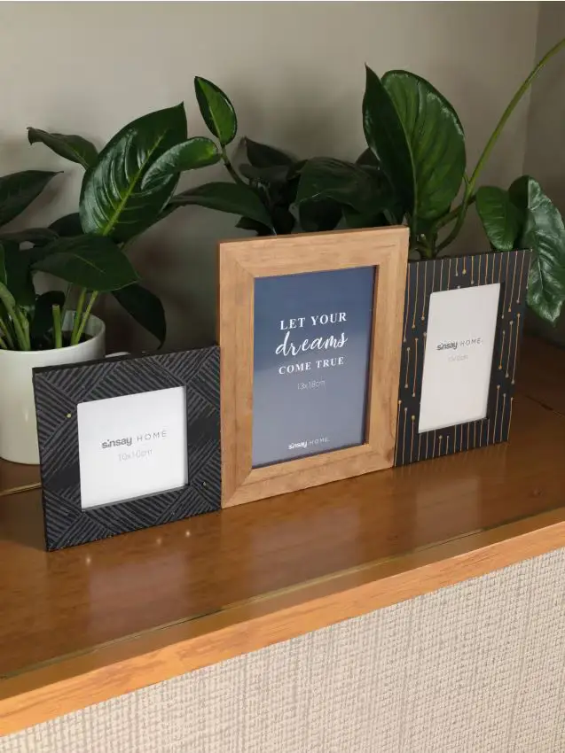 Cornice per 3 foto - beige