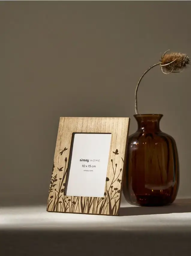 Cornice portafoto con stampa - beige