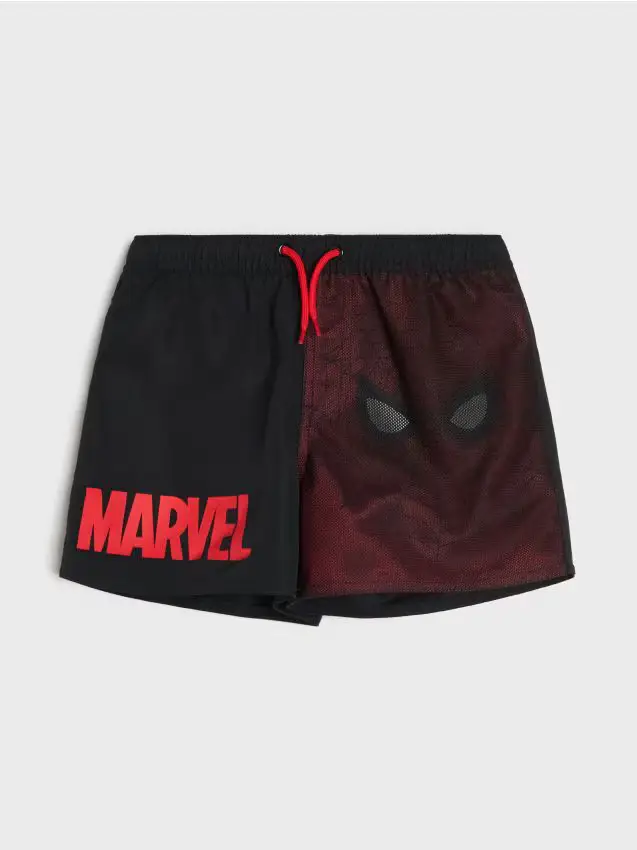 Costume da bagno shorts con elementi riflettenti - nero