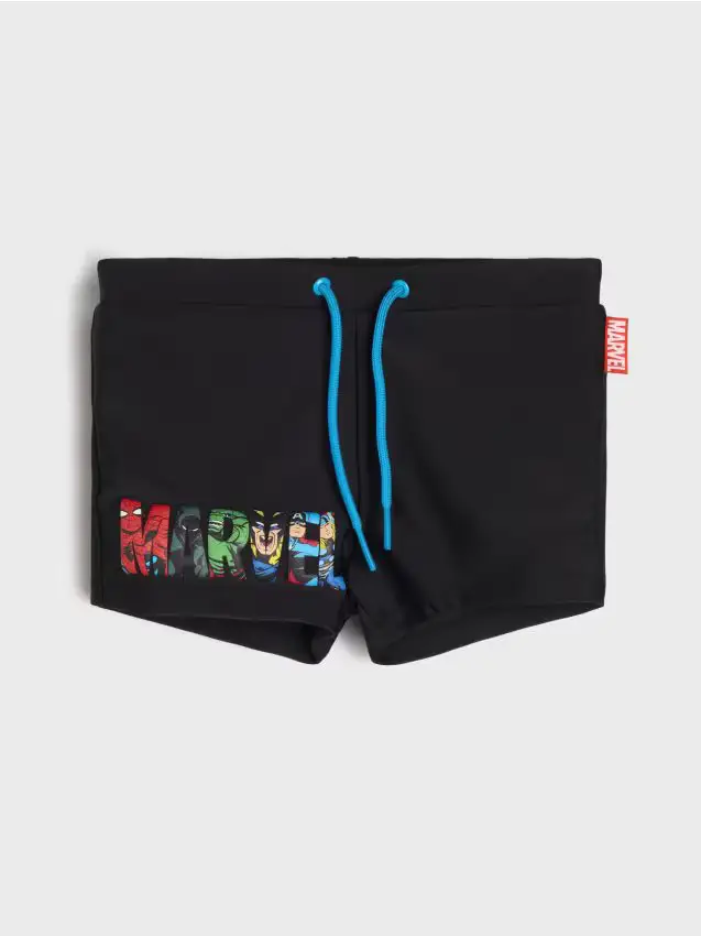 Costume da bagno stampato Marvel - nero