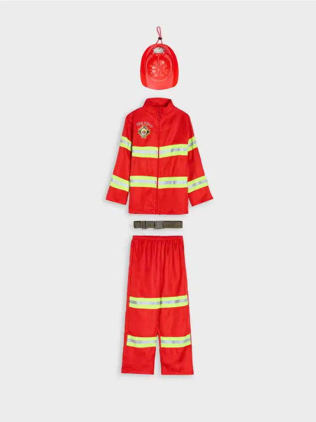 Costume di carnevale da pompiere - rosso