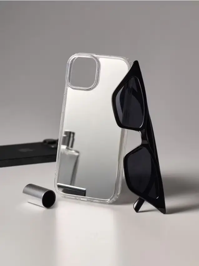 Cover a specchio per iPhone 15 - bianco