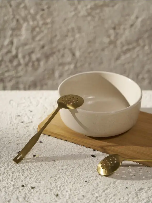 Cucchiai scolapasta confezione da 2 - oro