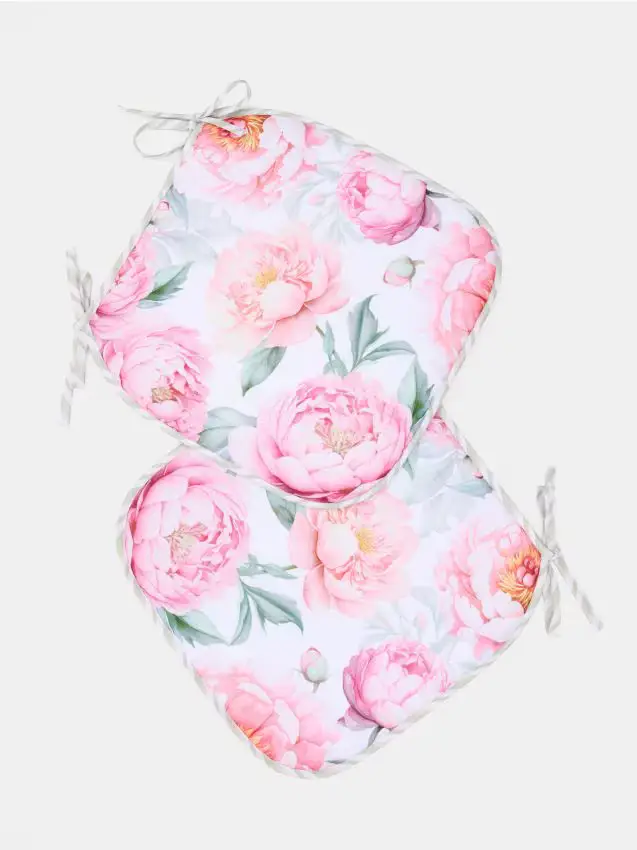 Cuscini per sedia con motivo floreale 2 pack - multicolor