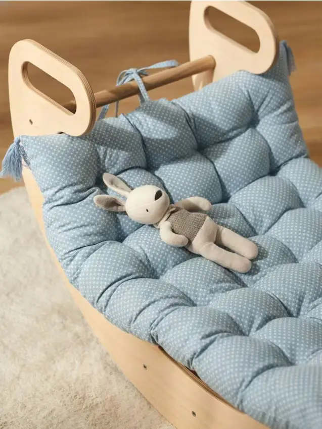 Cuscino da pavimento trapuntato - azzurro