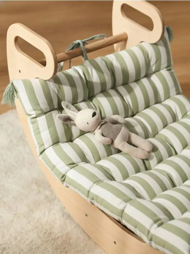 Cuscino da pavimento trapuntato - verde chiaro