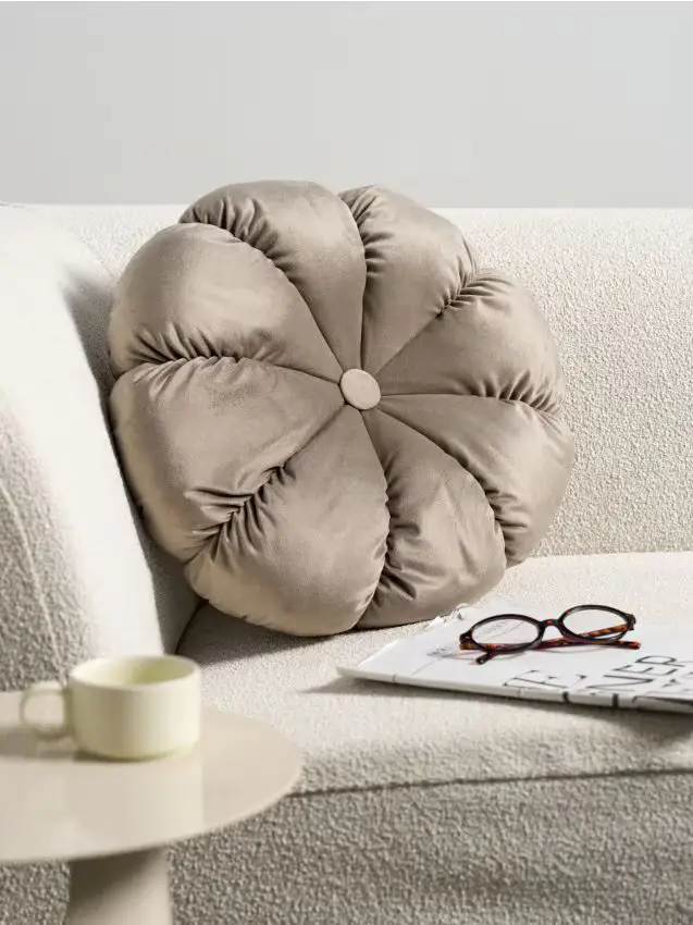 Cuscino decorativo trapuntato - beige