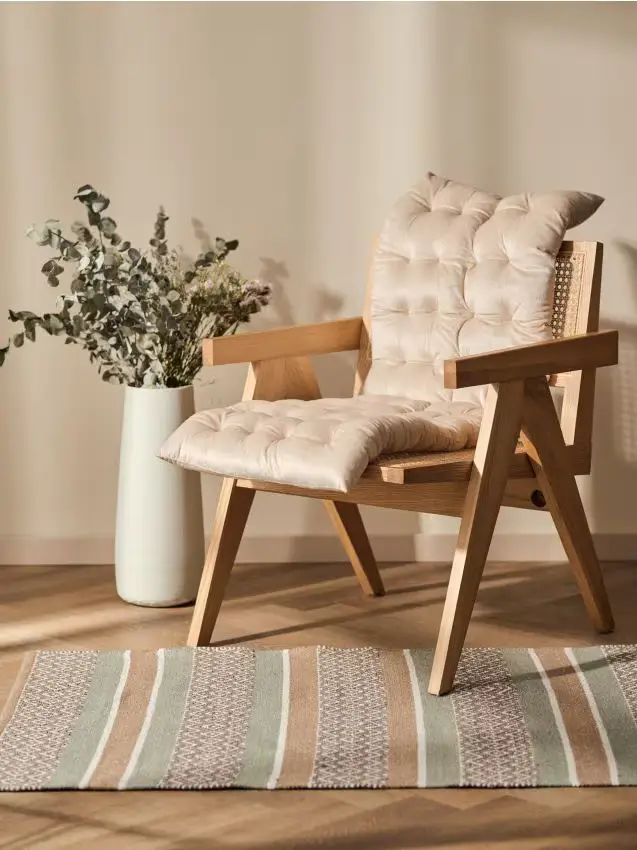 Cuscino decorativo trapuntato - beige