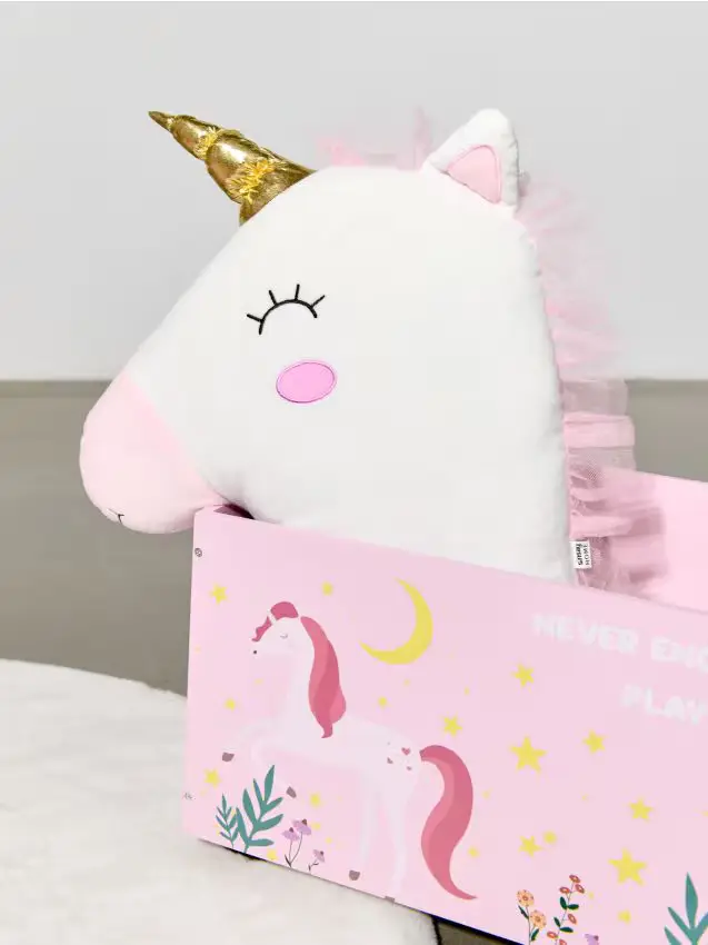 Cuscino decorativo unicorno - bianco