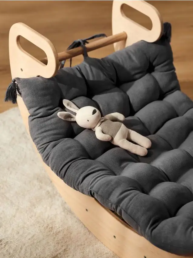 Cuscino trapuntato per davanzale - grigio scuro