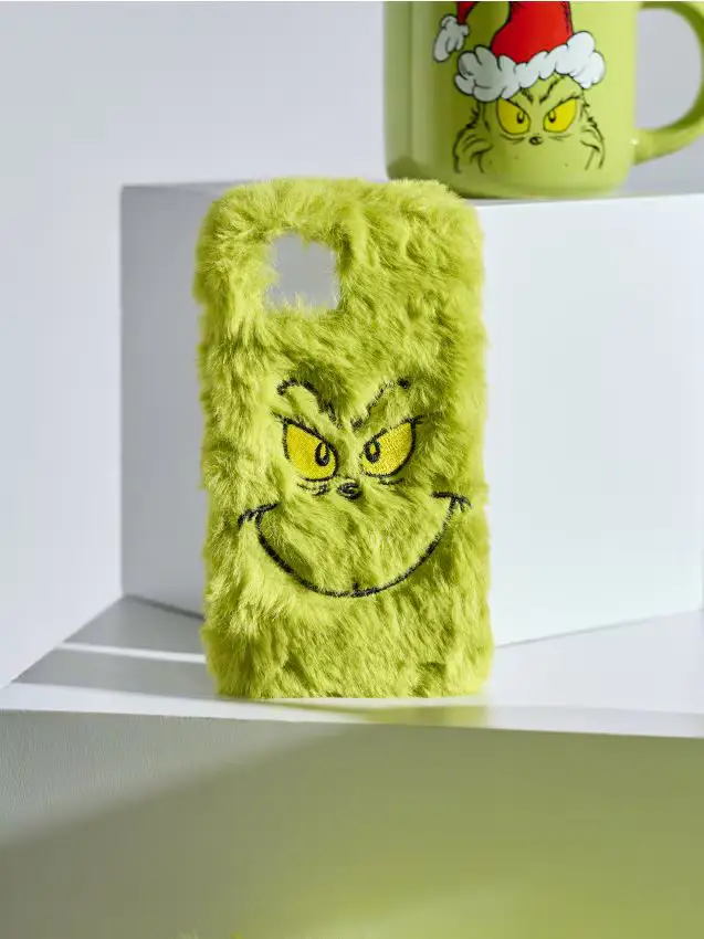 Custodia per iPhone 13/14 Grinch - verde-giallo