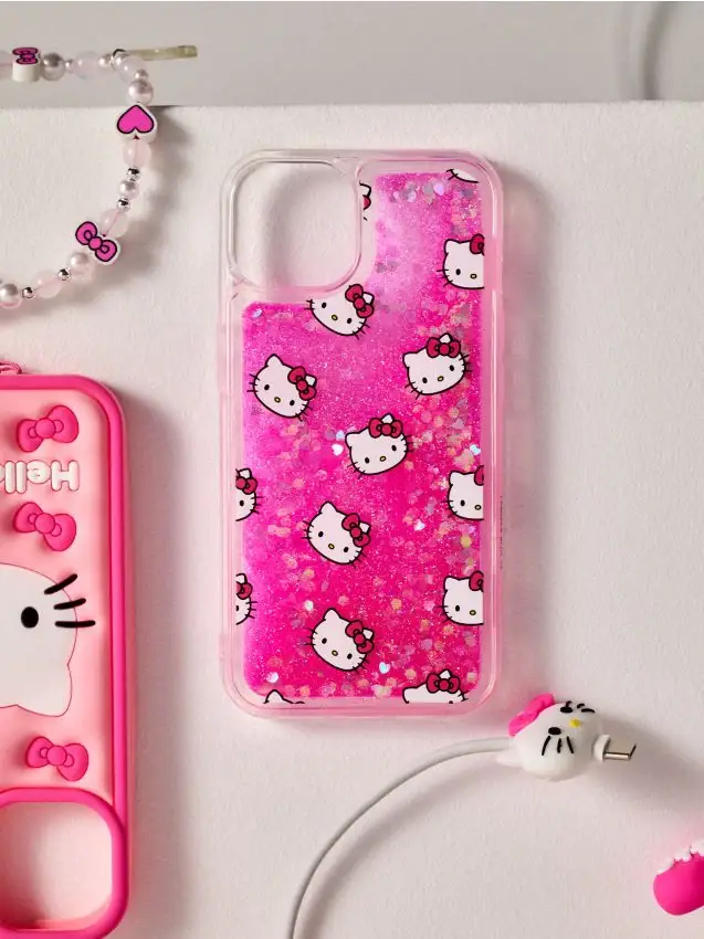 Custodia per iPhone 13/14 Hello Kitty - rosa