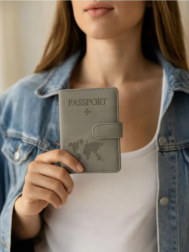 Custodia per passaporto - grigio chiaro