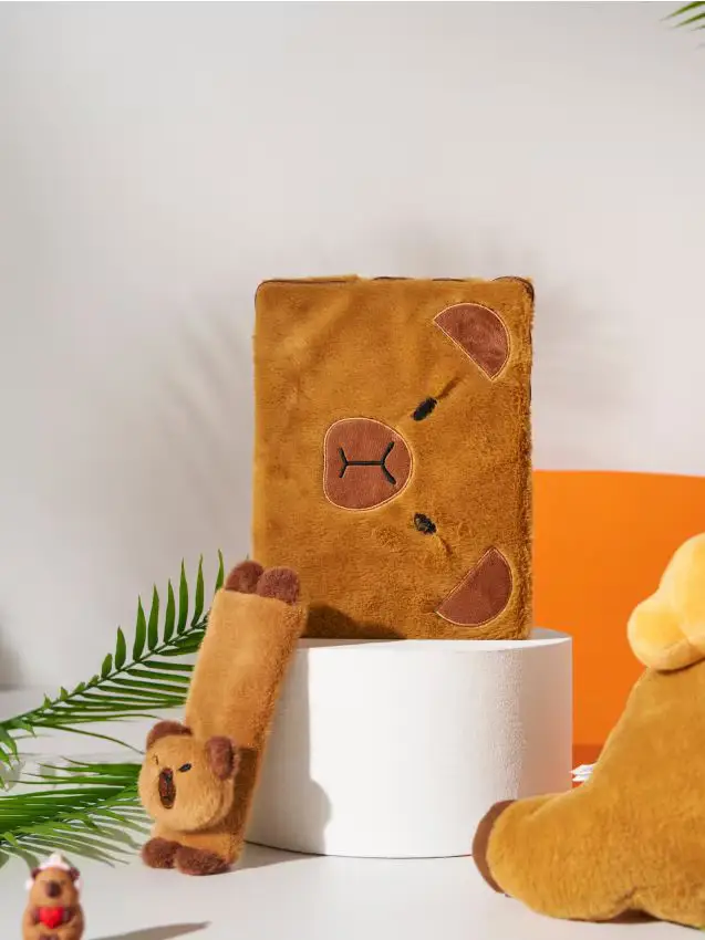 Custodia per tablet con motivo capibara - marrone scuro