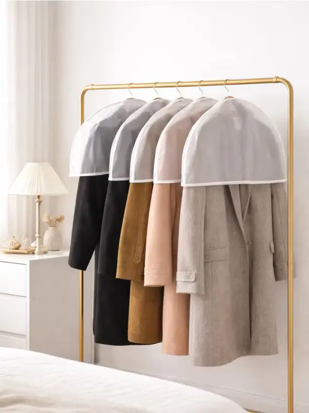 Custodie antipolvere per abiti 5 pack - bianco