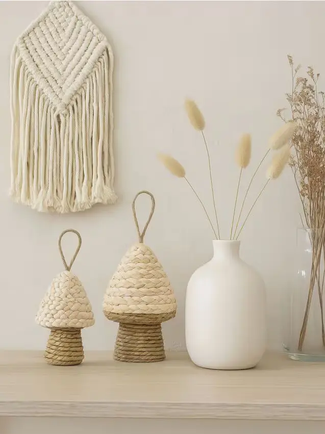Decorazione da appoggio a forma di fungo - beige