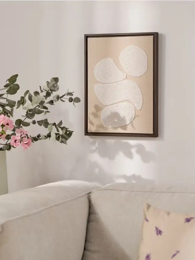 Decorazione murale strutturata - panna