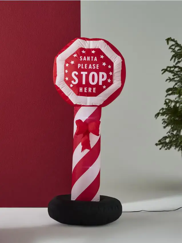 Decorazione natalizia gonfiabile con luci LED - multicolor