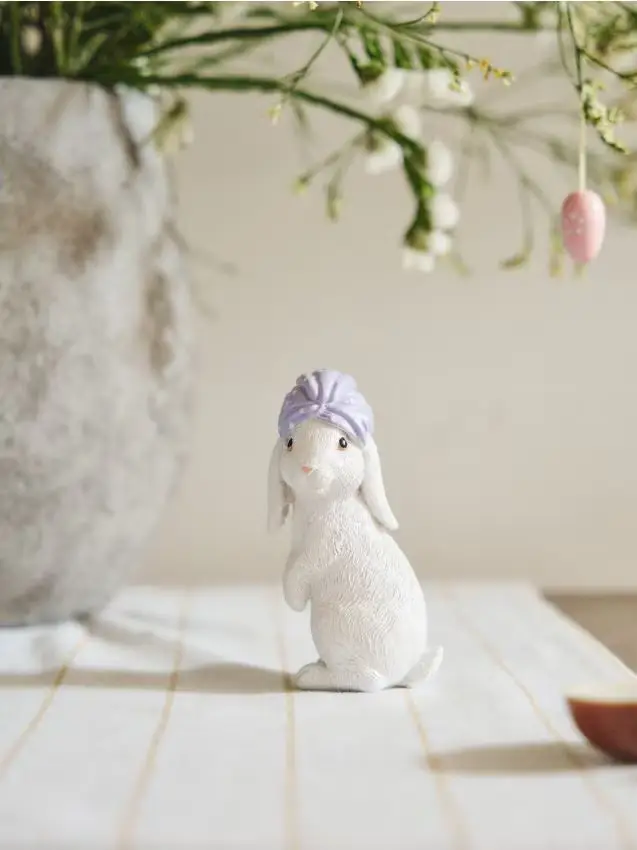 Decorazione pasquale da appoggio a forma di coniglio - multicolor