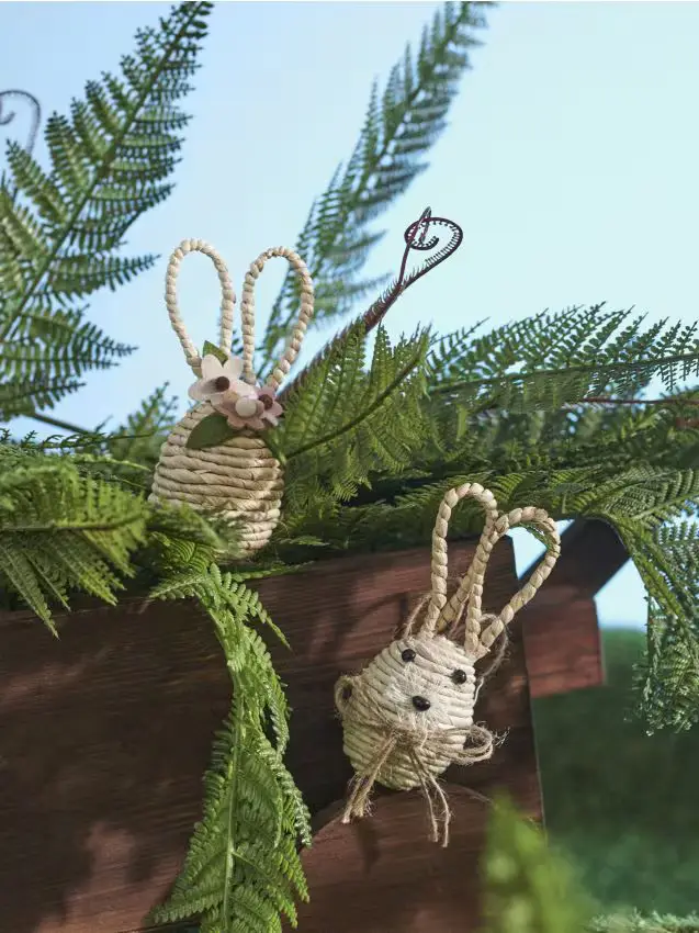 Decorazioni pasquali a forma di coniglietti 2 pack - beige