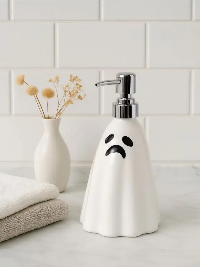 Dispenser per sapone a forma di fantasma - bianco