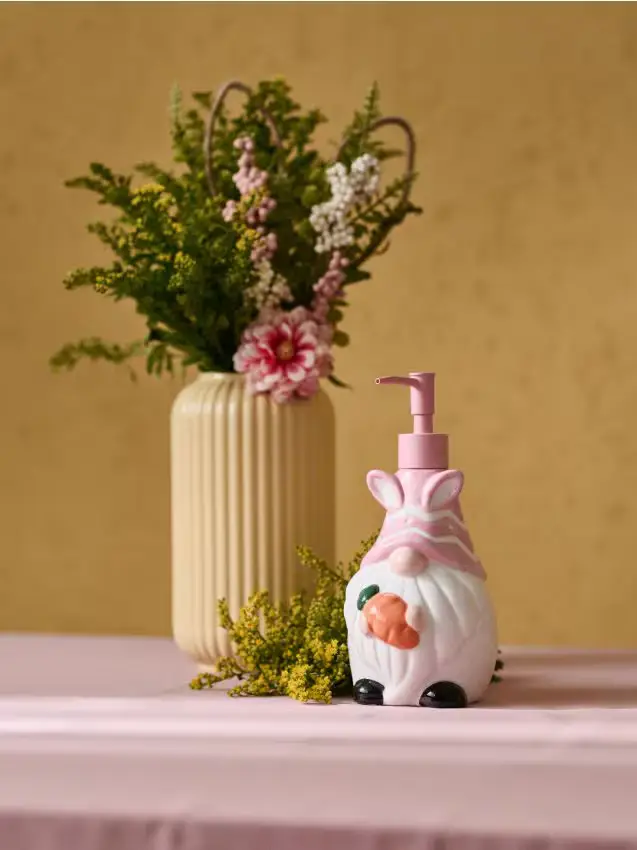 Dispenser per sapone a forma di gnomo - multicolor