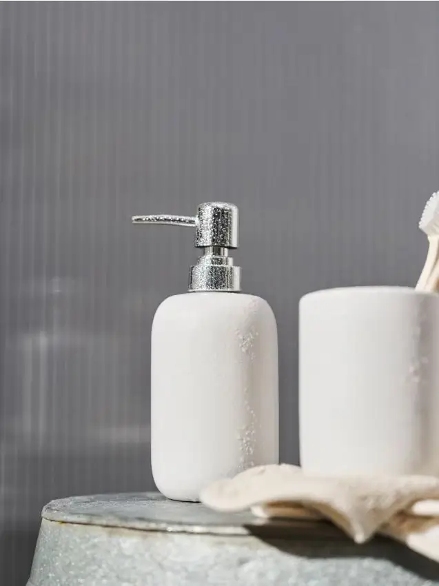 Dispenser per sapone in ceramica - bianco