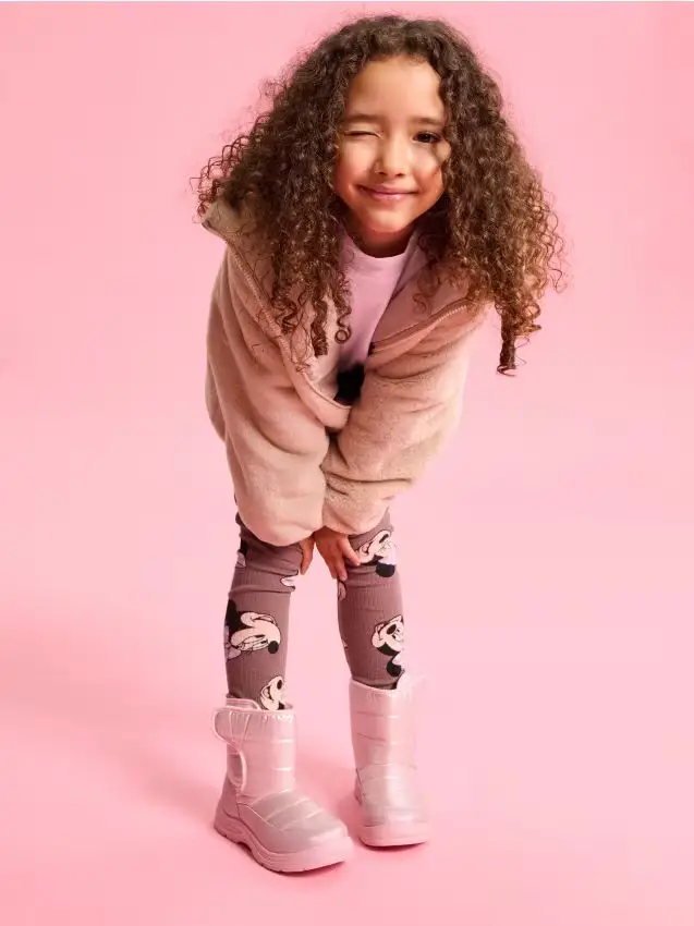 Doposci con fodera sherpa - rosa pastello