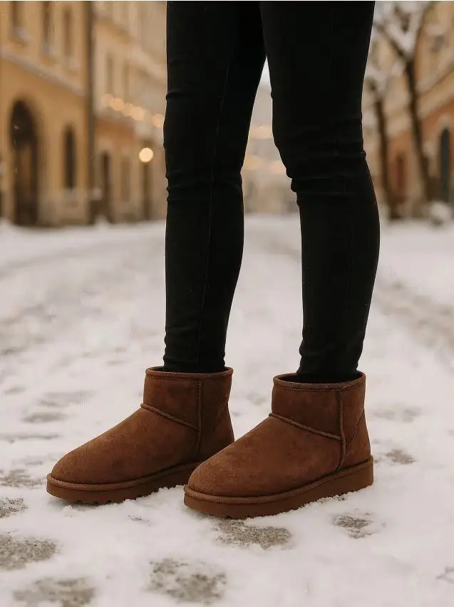 Doposci con misto lana - marrone scuro