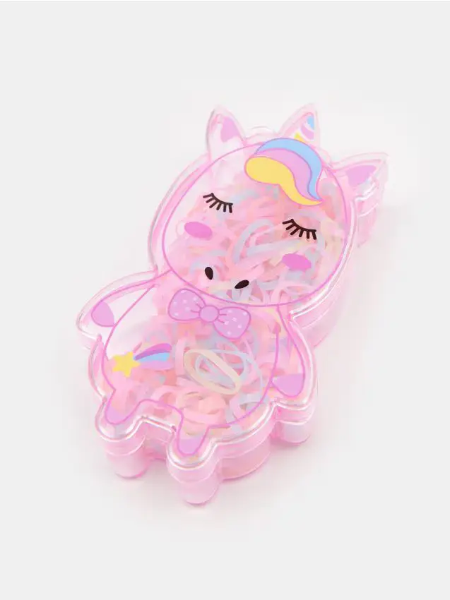 Elastici per capelli in confezione riutilizzabile, 200 pezzi - multicolor