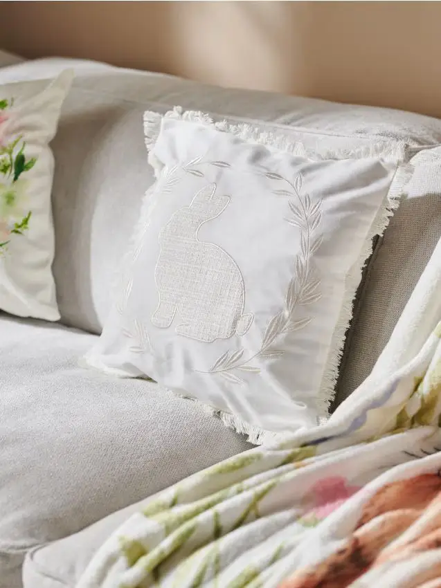 Federa con motivo pasquale - bianco