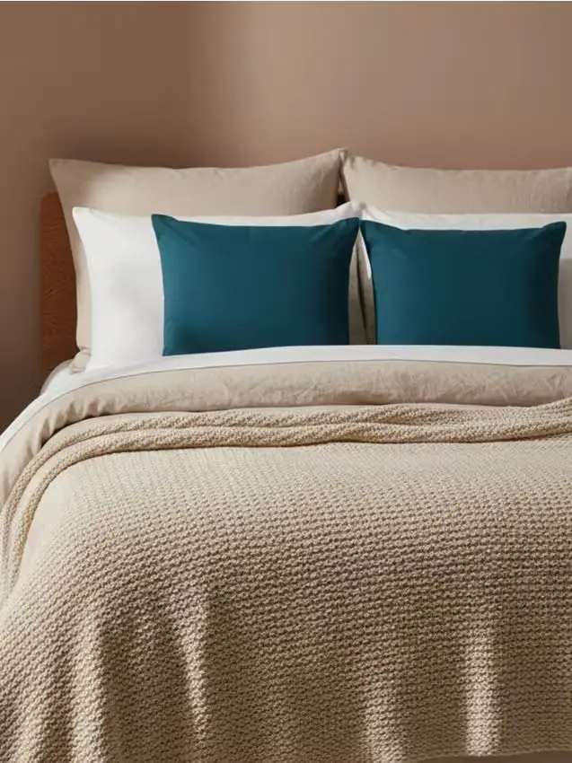 Federe in cotone per cuscini 2 pack - verde petrolio