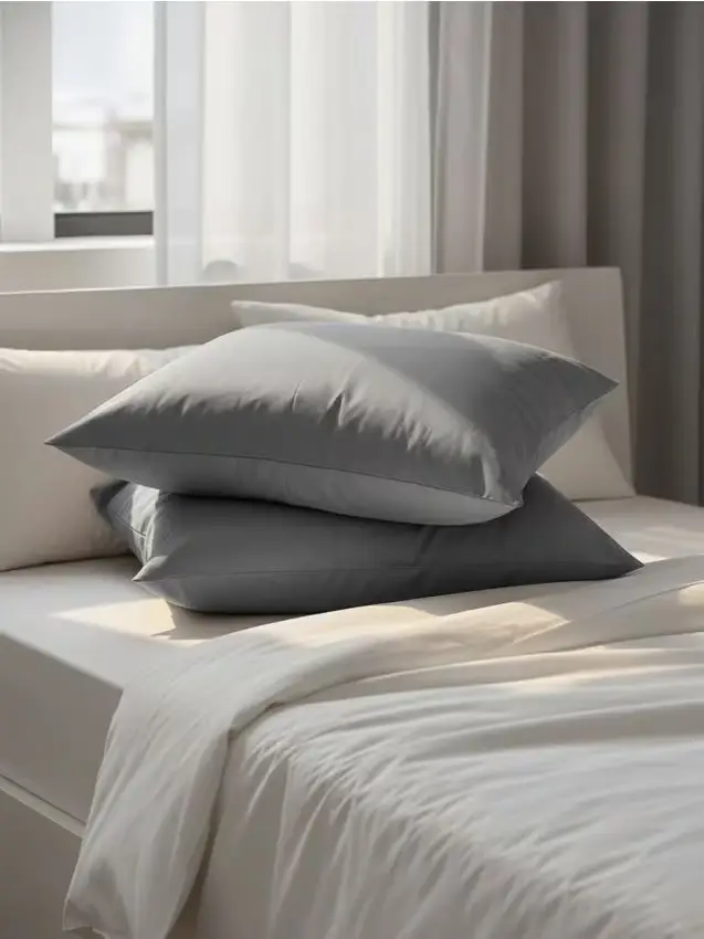 Federe per cuscino tinta unita 2 pack - grigio scuro