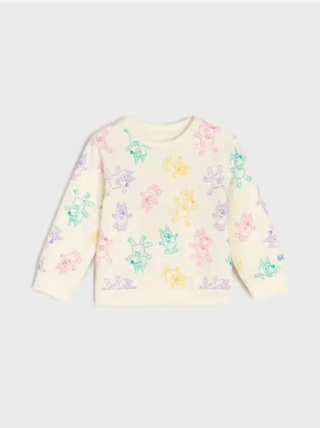 Felpa a maniche lunghe Bluey - panna