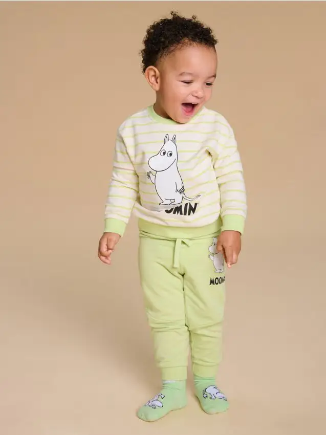 Felpa a righe The Moomins - panna