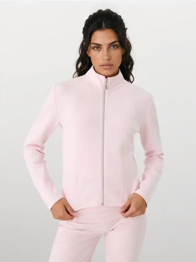 Felpa bomber - rosa pastello