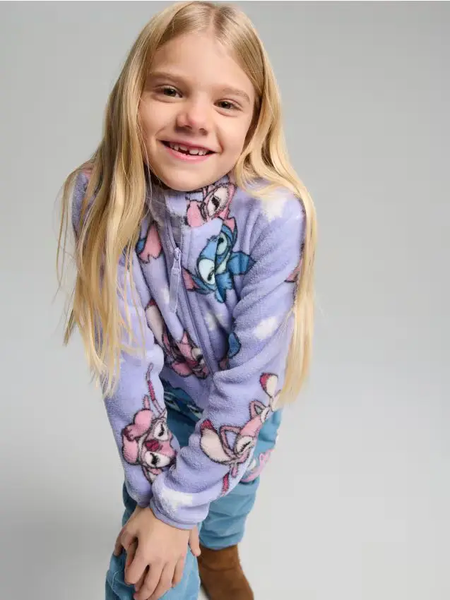 Felpa bomber Stitch - lavanda