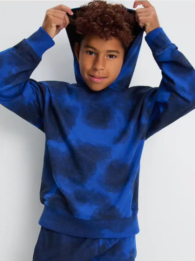 Felpa con cappuccio - blu scuro