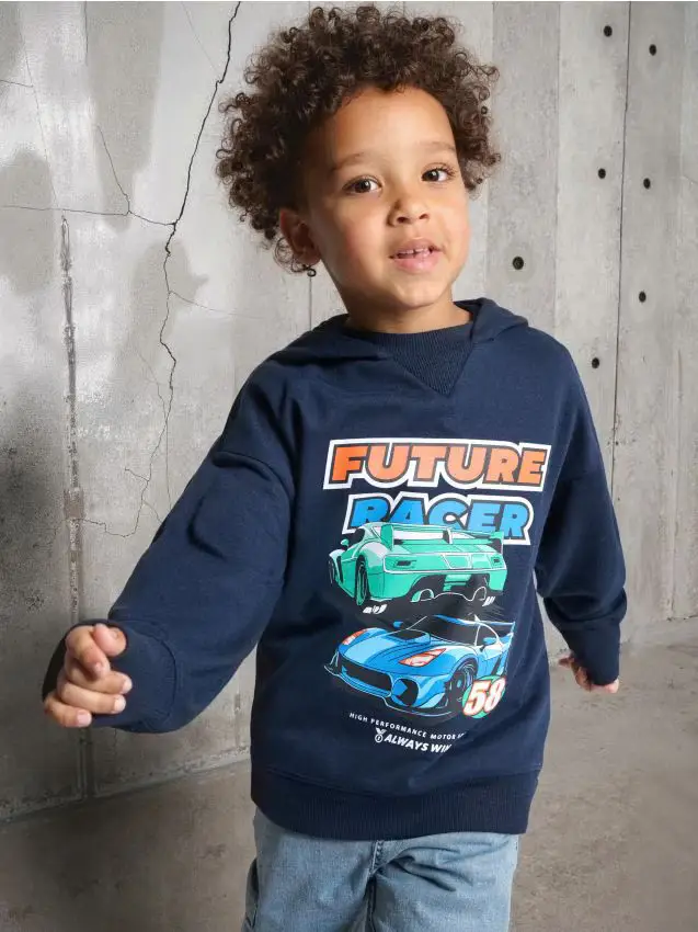 Felpa con cappuccio - blu scuro